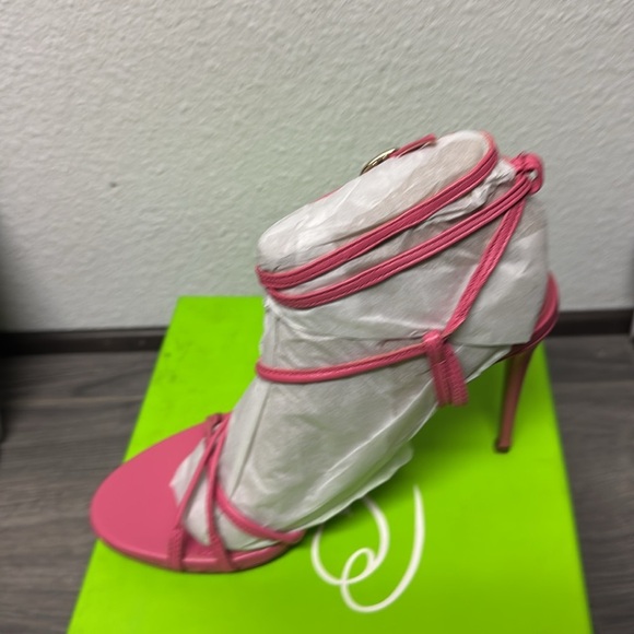 Sam Edelman Sareena Rose Stiletto Heel Open Toe Ankle Strap Heeled Sandals - Picture 5 of 6